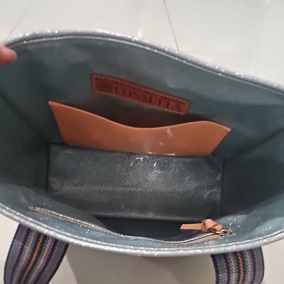 Consuela Tan Shoulder Bag with Whimsical Skull Pattern - Picture 4 of 5